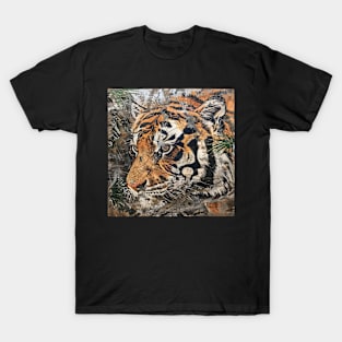 TIGER VINTAGE WOODBLOCK PRINT T-Shirt